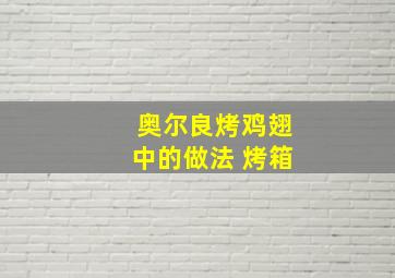 奥尔良烤鸡翅中的做法 烤箱